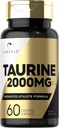 カルライル タウリン 2000mg | 60カプレット | アミノ酸サプリメント | 二重強度 | ベジタリアン・非GMO・グルテンフリー対応