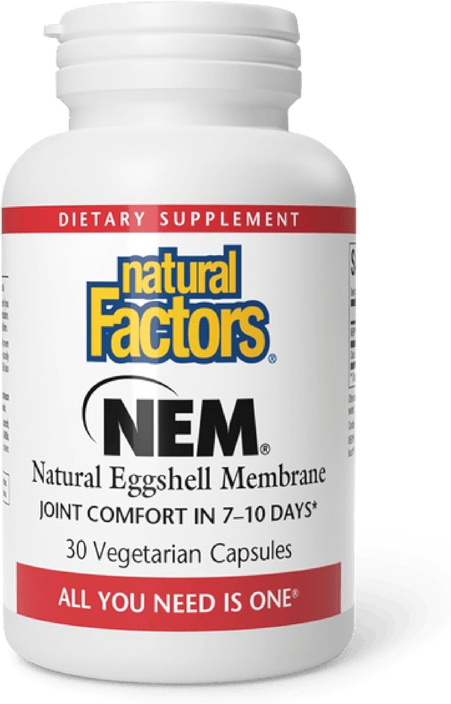 Natural Factors, NEM Natural Eggshell Membrane, Promotes Joint Comfort and Flexibility, 30 Capsules