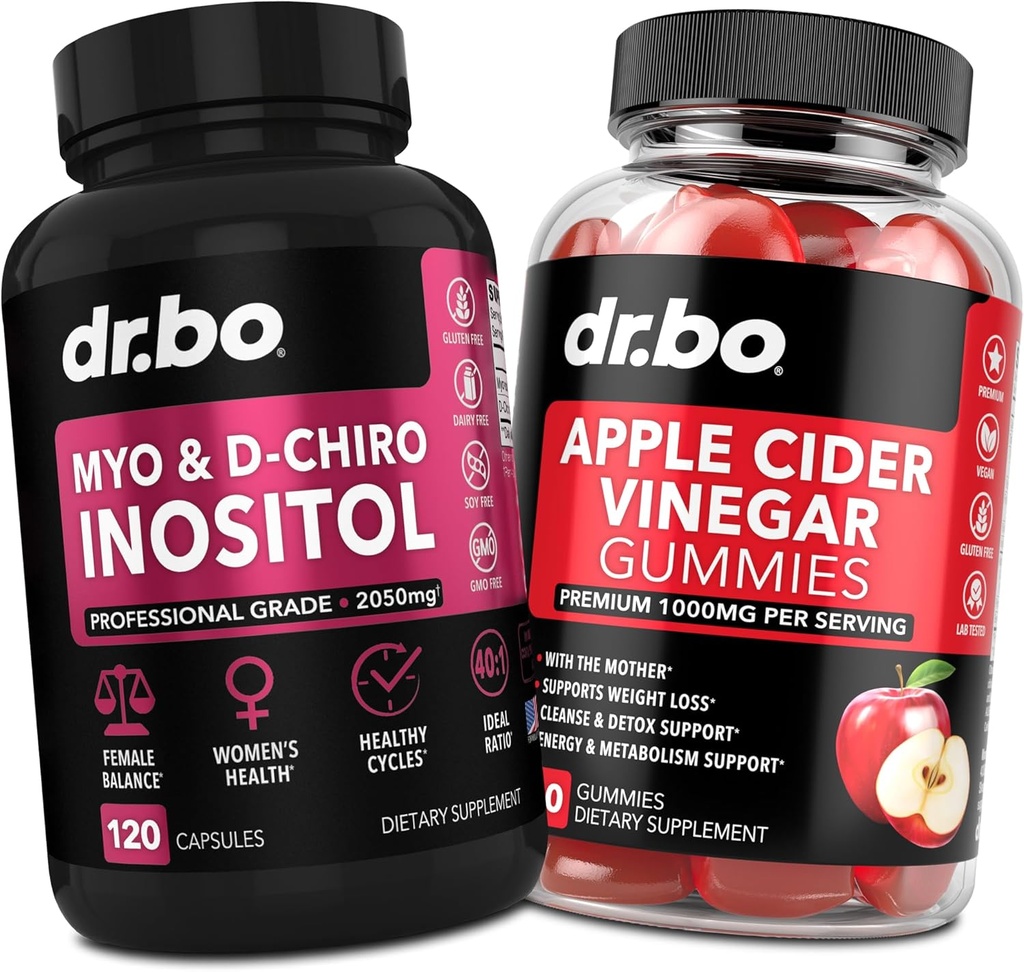 Myo-Inositol&D-Chiro Inositol&ACV Gummies - 40:1女性とApple Cider Vinegar Gummiesの比率ホルモンバランス - 月経周期と女性の健康をサポートするためのサプリメント