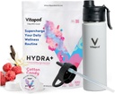 Vitapod Hydra+の綿のキャンデーは水増強物のスターターの束、水味付け、砂糖の自由な、ビタミンC、ビタミンD、亜鉛、30のPod、22のozのステンレス鋼の水差し、白を風味付けました