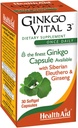 HealthAid Ginkgo Vital 3 – キンチョウBiloba、シベリアEleuthero、韓国Ginsengとの1日1回Softgel | メンタルクラリティと循環をサポート | 30 Softgels