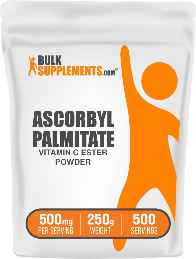BulkSupplements.com Ascorbyl Palmitateパウダー - ビタミンCエステル、ビタミンCサプリメント - グルテンフリー、500mg/サービング、250g(8.8オンス)(パッケージ1)
