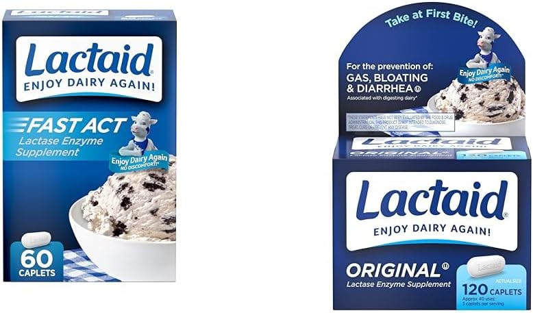 Lactaid の速い行為 60-Pack 元の強さ 9000 FCC Lactase の単位が付いている 120 計算のLactose の許容の小冊子