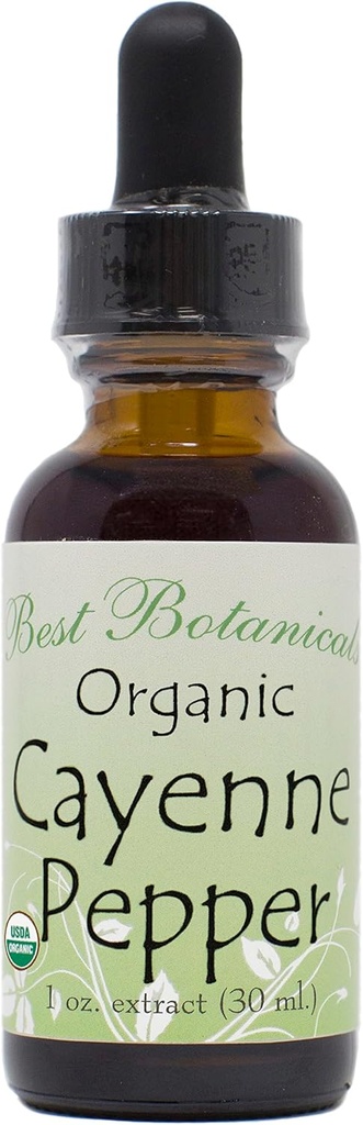 Best Botanicals Organic Cayenne Pepper Extract 1 oz. 160,000 MHU