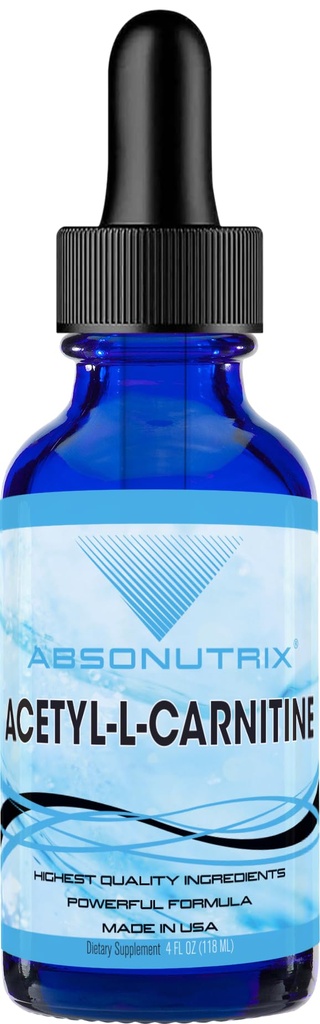 Absonutrix のアセテート L カルニチン、サービングごとの 593mg、200 のポテンドのサービング、速い吸収の液体の低下、グルテンフリーの第三者は、GMP 証明される、非 GMO 米国の作りました