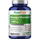 NusaPure Bacopaの葉のMonnieriのエキス20,000のmg 180のタブレット(エキストラ20:1、非GMO、グルテンフリー)