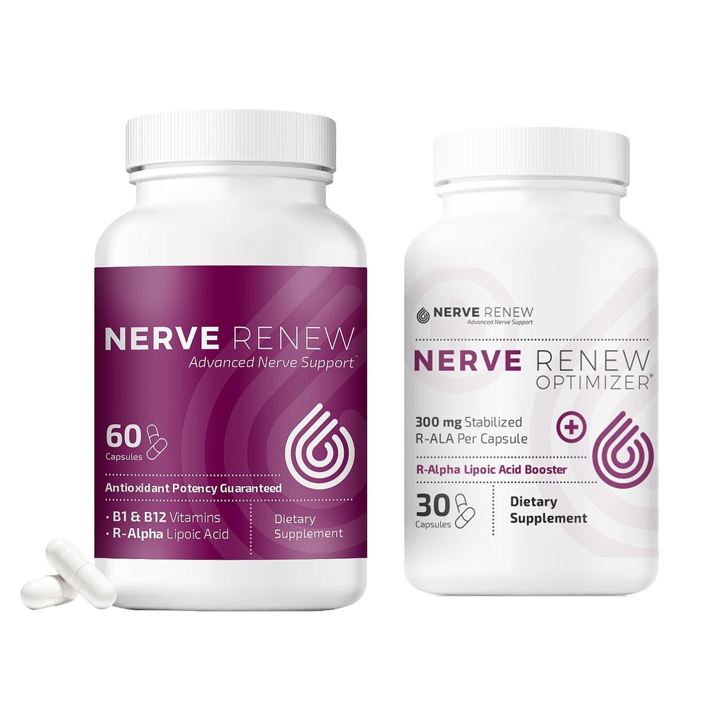NERVE RENEWアドバンストNerveサポートサプリメントとオプティマイザ - 加速されたNerveサプリメントバンドル - 30日間サプライ