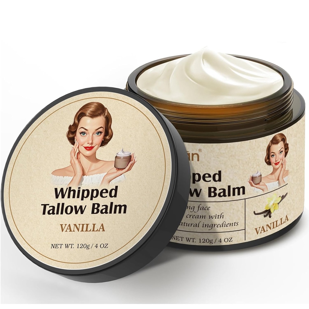 牛は皮、オリーブ油、草の餌の牛の脂肪の表面の保湿剤のクリーム ボディ ローションのための乾燥した皮、人及び女性のための、4つのOunceのバニラが付いている浸されたおろのバルムのためのおおいを耕します