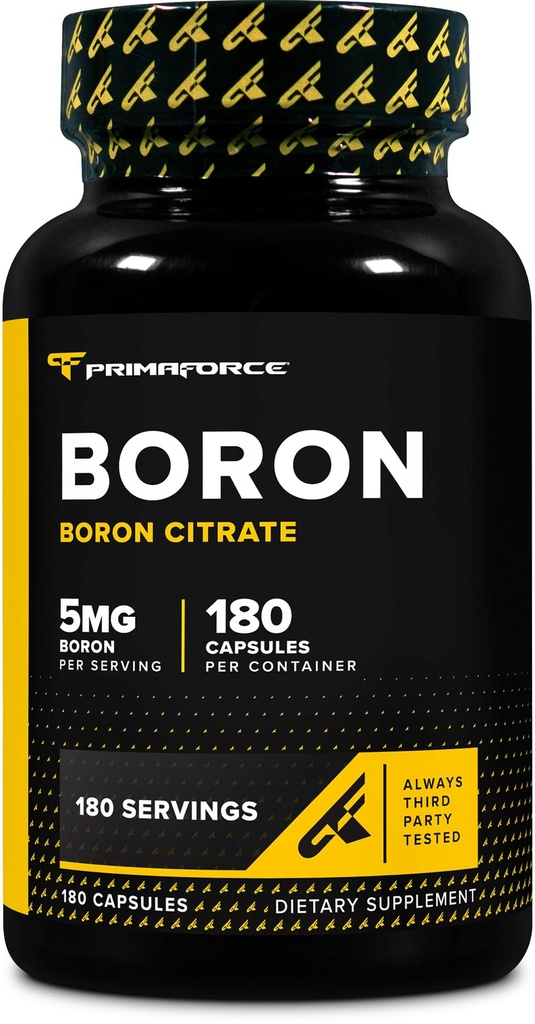PrimaForce Boronカプセル5mg、180のベジタリアンのカプセル