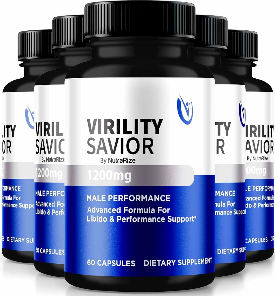 5つのパック)男性、公式のVirilitySaviorの男性の方式、最高の性能および機密のための優れた丸薬、全面的な健康およびウェルネスのための全自然なサポート(300のカプセル)