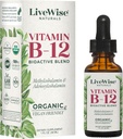 LiveWise Naturals B12ビタミンは非GMO、エネルギー、明快さ、焦点、および容易な吸収、Adenosylcobalamin及びMethylcobalaminの補足、ビーガン、グルテンフリー、酪農場なしを低下させます