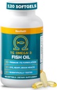 Macuhealthのオメガ3の魚油-1100mg DHA、1100mg EPA、目及び頭脳の健康の補足、トリグリセリドの方式、120のSoftgels