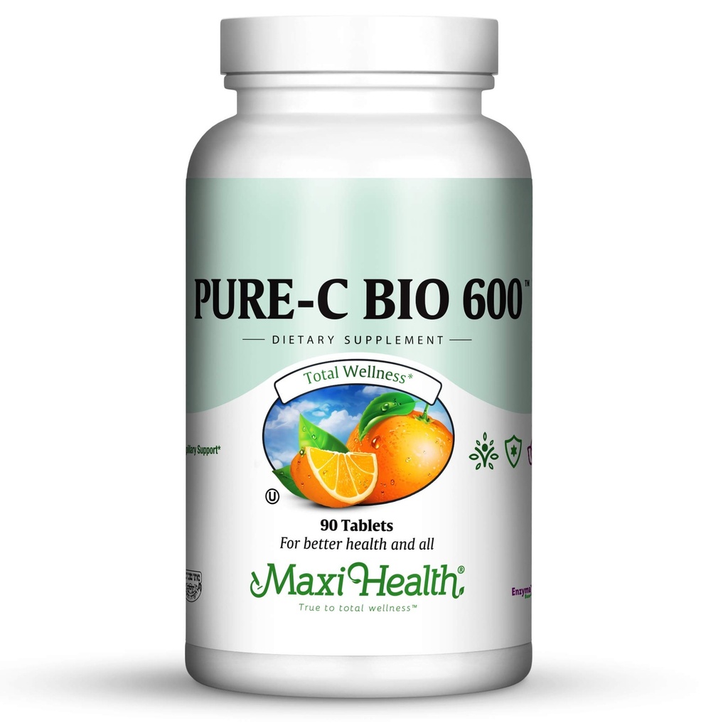 ビタミンCコンプレックス600mgサプリメント - レモンBioflavonoids、カルシウム&リン - 免疫健康サポート - 純粋なCバイオ600 - 非GMO、Vit Cビーガン90錠