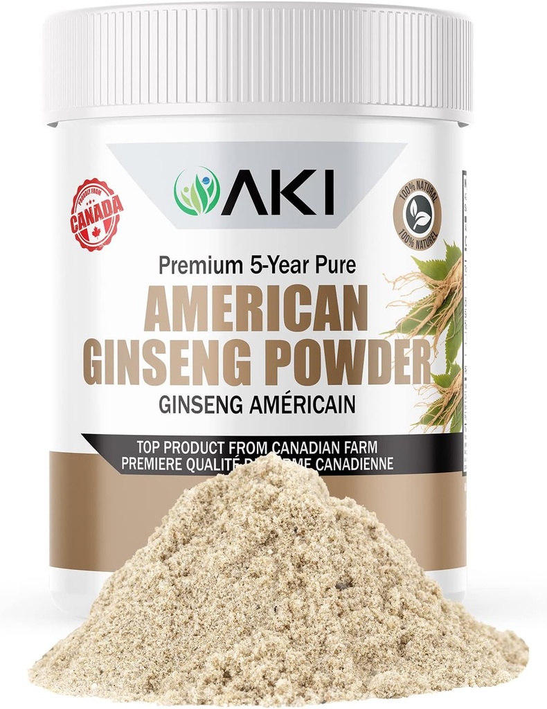 4%のGinsenosidesのAKIのアメリカのGinsengの粉-コーヒー、飲料のスムージーとの理想- 1のパック(1.5oz/42.5g)
