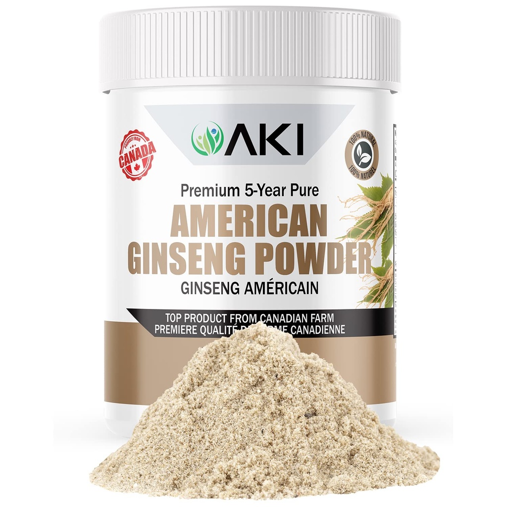 4%のGinsenosidesのAKIのアメリカのGinsengの粉-コーヒー、飲料のスムージーとの理想- 1のパック(1.5oz/42.5g)