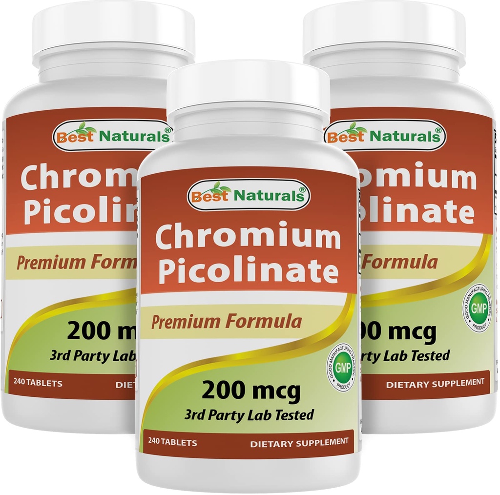 最高のナチュラルクロムピコリン酸塩200 mcg 240錠(240カウント(3パック))