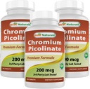 最高のナチュラルクロムピコリン酸塩200 mcg 240錠(240カウント(3パック))