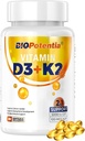 MCTオイルの補足、ビタミンD3 5000 IU及びK2 100MCG (MK7)のビタミンD3 K2、サポート免疫、骨及び歯の健康-グルテンフリーのGMO - 30のSoftgels