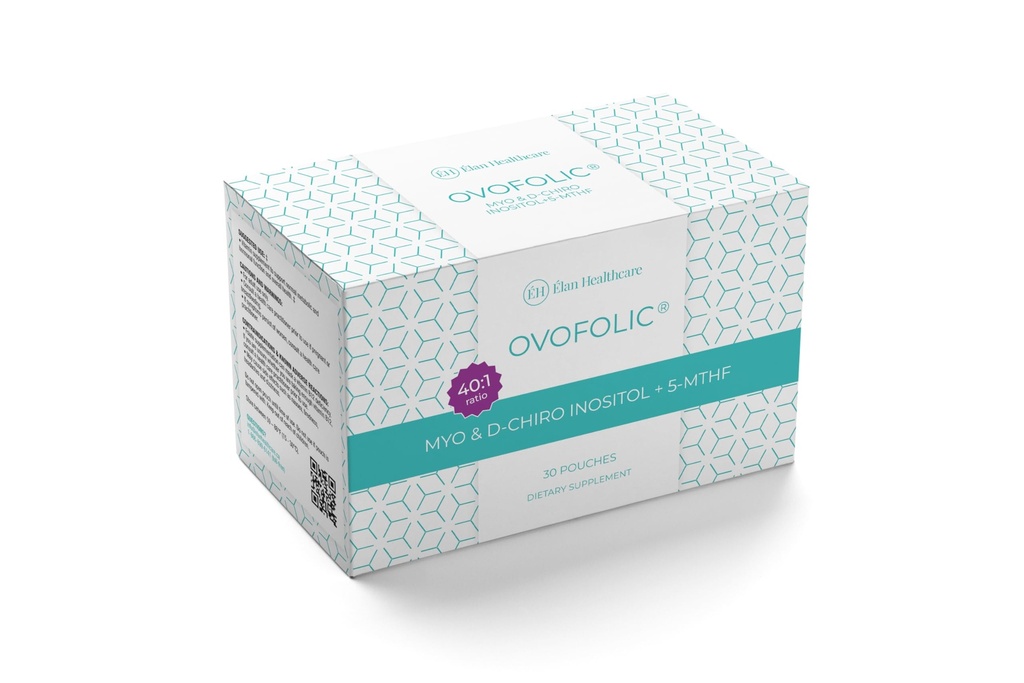 Ovofolicイノシトールサプリメント - Myo-InositolとD-Chiro Inositolプラスアクティブフォレート - 理想的な40:1レシオ - 30サック