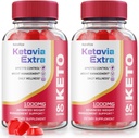 (2 パック) Ketovia Extra Gummies - Ketovia Extra ACV Gummies, Ketovia ACV Gummies 高度な減量, 最大強度のサプリメント, Ketovia Keto + ACV Gummy, Ketovia Extra Reviews (120 Gummies)