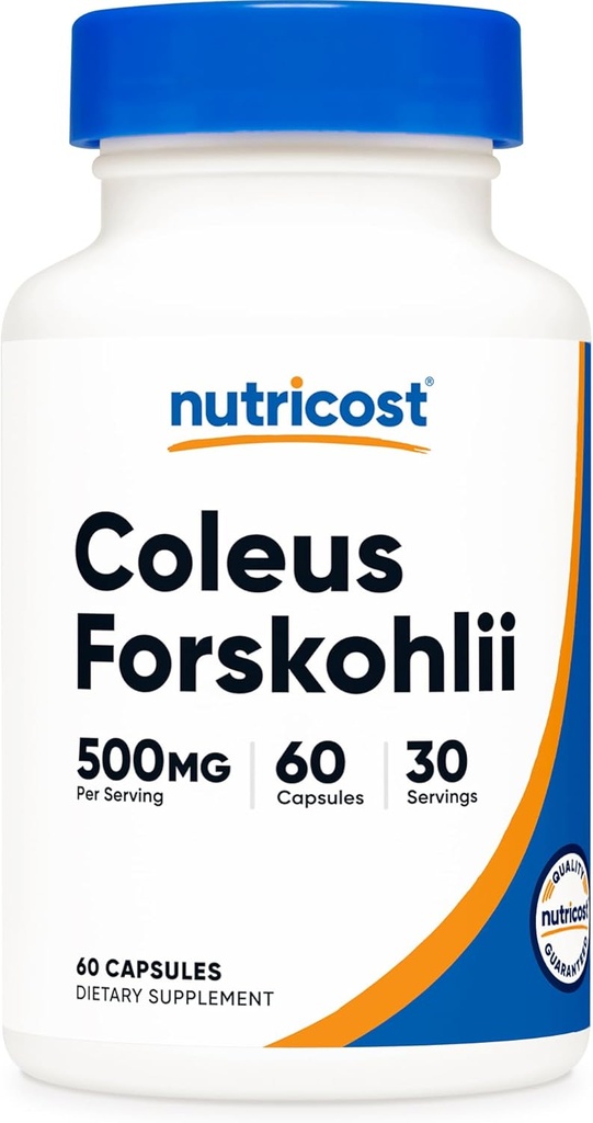 Nutricost Coleus Forskohlii 500mg、60カプセル - 最大強度フォーミュラ