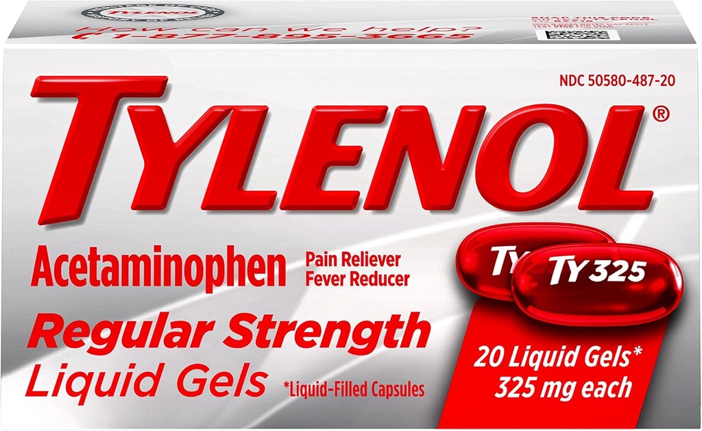Tylenolの規則的な強さの液体ゲル、20の計算
