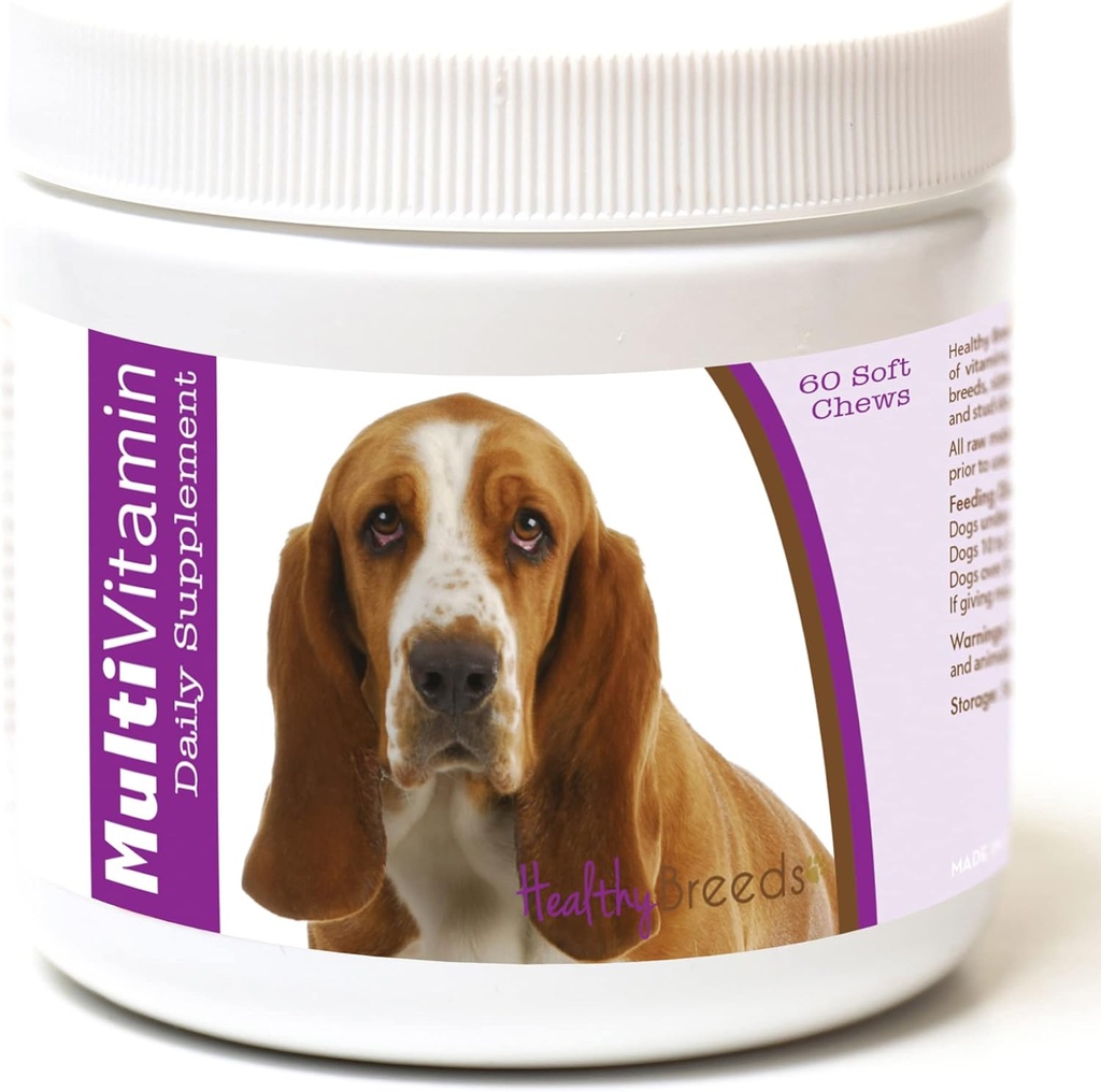 Healthy Breeds Basset Hound Multi-Vitamin Soft Chews 60 Count