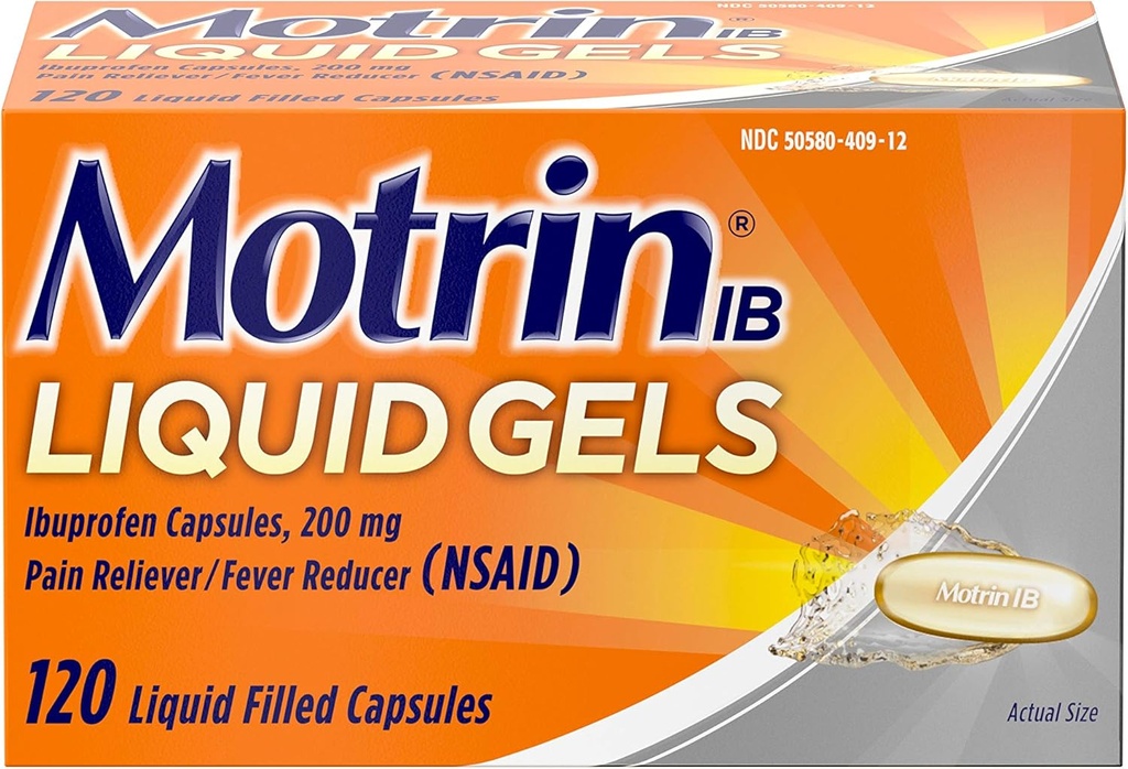 Motrin IB 200mg Ibuprofenの液体のゲルの痛みのReliever/Feverの減力剤のための痛み及び苦痛、120のct