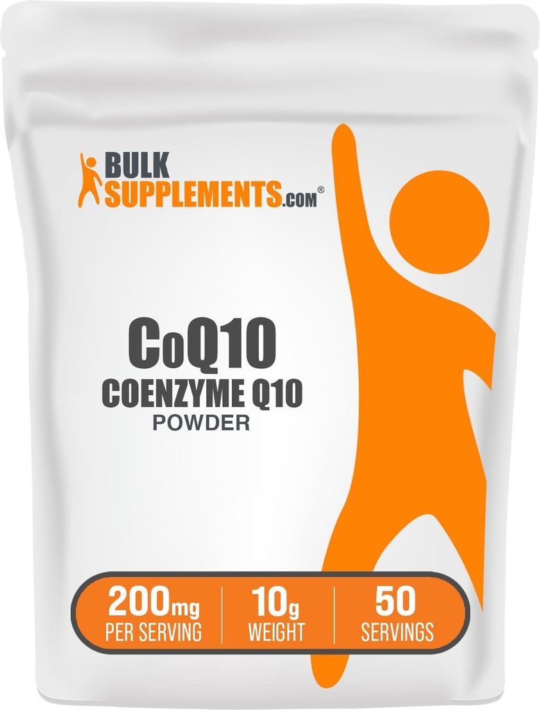 BulkSupplements.com Coenzyme Q10パウダー - Coenzyme Q10 200mgサプリメント、栄養補助食品 - グルテンフリー、給食当たり200mg、10g(0.35オンス)(パッケージ1)