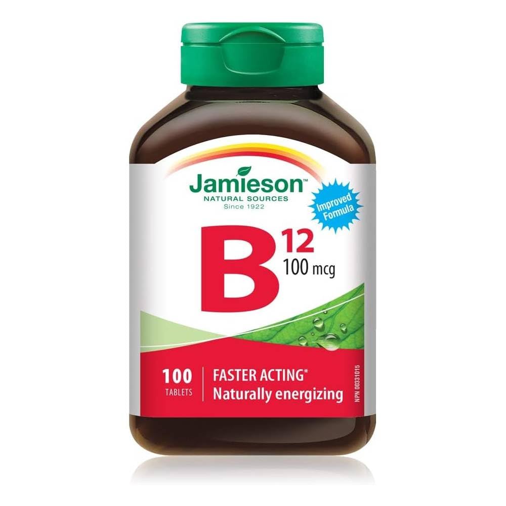 Jamieson B12 100のmcg (METHYLCOBALAMIN)、100のタブレット