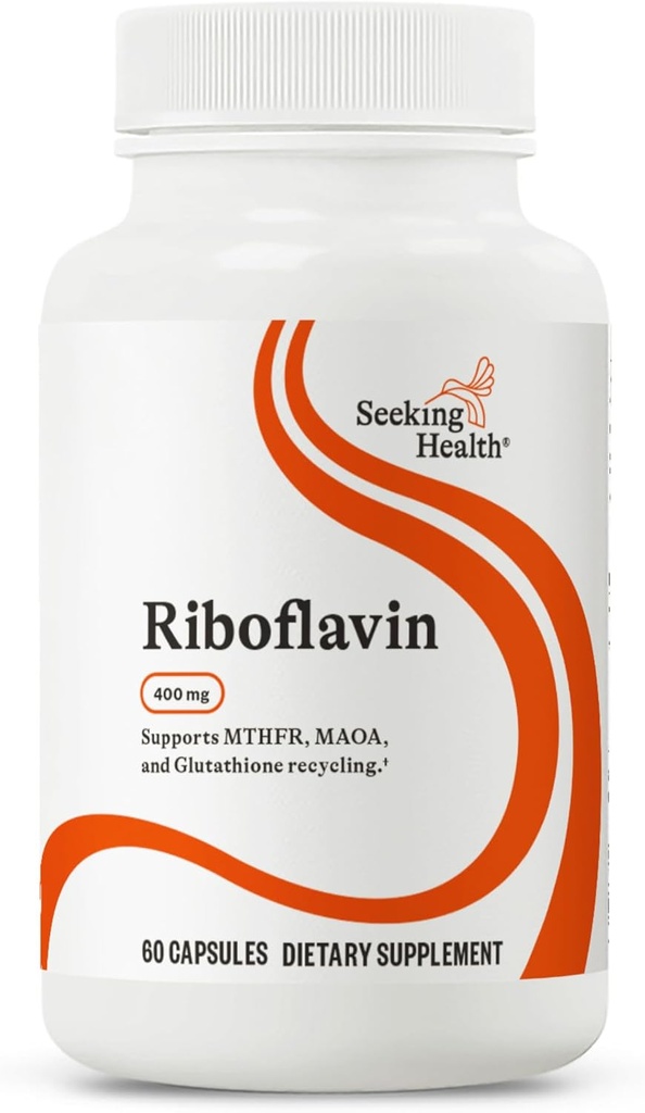 Seeking Health Riboflavin - Vitamin B2 Supplement for Methylation Support - Support Homocysteine Metabolism with Antioxidant Ingredients - 400 mg, 60 Capsules