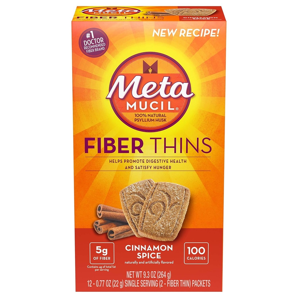 Metamucil Fiber Thins Cinnamon Spice - 12ct