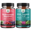 Dong Quai、Vitex Chaste Berry、Black Cohosh、LiverサポートNACサプリメントのMenopauseサプリメントのバンドル