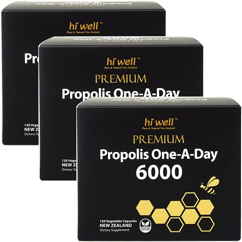 (3)こんにちは井戸の優れたプロポリス1日6000のフラボノイド120mg 120Capsulesのパック