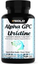 アルファGpc + Uridine 900mg - ブーストフォーカス、メモリ、エネルギー、気分と認知性能のための強力な向知性 - 120ベジタリアンカプセル