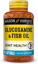 MASON NATURAL Glucosamine及び接合箇所及び筋肉サポートのためのDHA及びオメガ3の魚油の補足、1か月の供給のSoftgelの丸薬