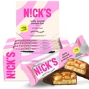NICKS プロテインバー チョコレートピーナツ | 15g たんぱく | 200カロリー | 低炭水化物ケト 優しいスナック 無添加砂糖(マルチパック12バー×50g)