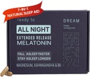 大人のための夢ナチュラル睡眠補助 - タイムリリースメラトニン、マグネシウム、アシワガンダ、B6&カモミールと睡眠補助金 - 睡眠ビタミンを成形するノンハビット - 60カプセル 11/30/25 有効期限