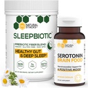 天然のスタックは、バンドルを補います - SleepBiotic Prebiotic Fiber(292g) + Serotoninサプリメント(60caps) - 気分とエネルギーブースト、メンタルヘルス、ガット健康とより良い睡眠のために