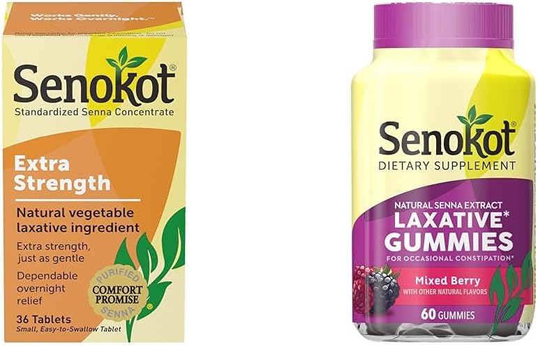 Senokotの余分な強さの自然な野菜は夜中の救助の時事の便秘、36の計算及び食事療法の補足のLaxativeのガミー、自然なSennaのエキス、Gentleのための乳剤を引張ります