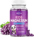 Magnesium Gummies for Kids, Sugar-Free Magnesium Citrate Gummies, Great Tasting Calm Magnesium Gummies for Adults & Kids, Support Sleep, Bone & Muscle Health, Nerve Relaxation, 60 Grape Gummies