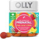 OLLYプレナタールマルチビタミンGummy、健康な成長と脳開発、葉酸、ビタミンD、オメガ3 DHA、Chewableサプリメント、シトラスベリー風味、30日の供給 - 60カウント