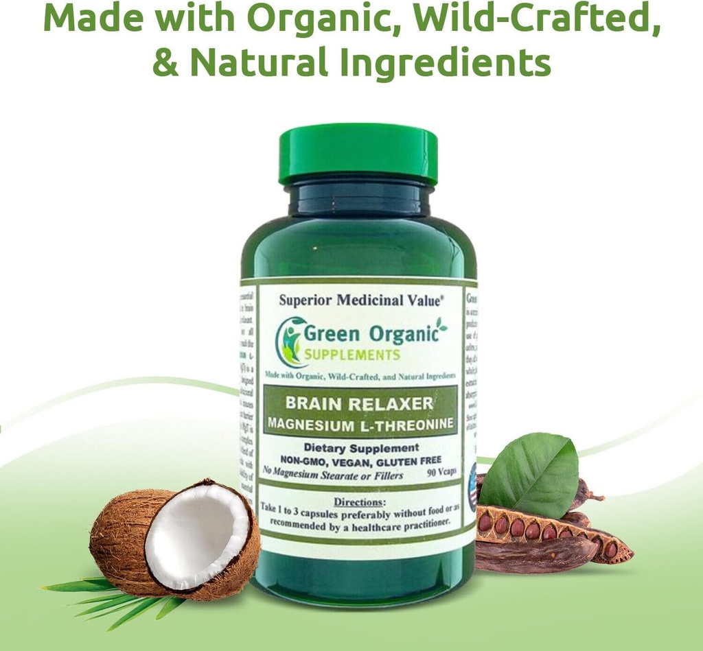 緑の有機物はマグネシウムL-Threonine 90 VCapsを補います