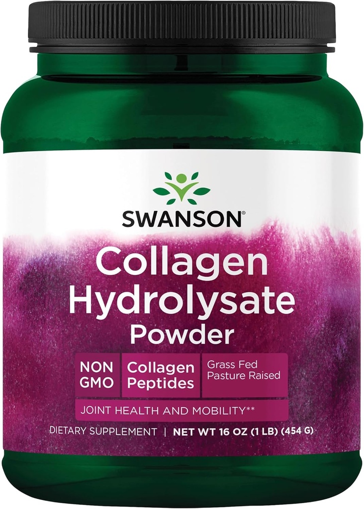 Swanson High Plains Collagen Hydrolysate Powder - コラーゲンペプチドパウダー - 毛、皮膚、爪、および関節の健康 - 骨、ティッシュ、および軟骨サポートを促進するBioavailableタンパク質 - (1 lb)