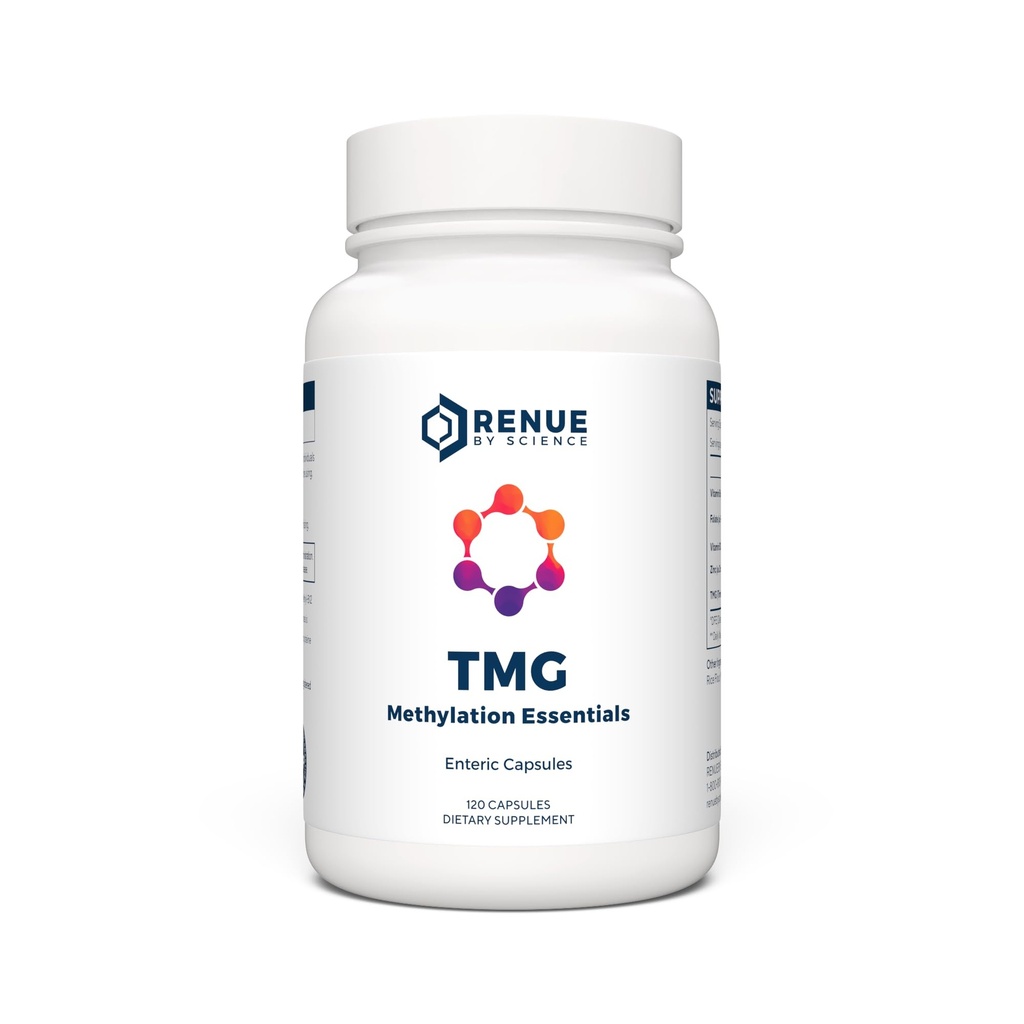 科学によるRenue TMG | 高強度TMGサプリメント | 120 Trimethylglycineカプセル - 900mg TMG/ビタミンB12ビタミンB6葉酸&亜鉛で提供 | 米国製 & サードパーティ製テスト済み