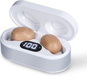 高齢者のための補聴器, ノイズキャンセリング付き充電式補聴器, クリスタルクリアサウンド, 見えないOTC補聴器は、大人のためのケースを充電