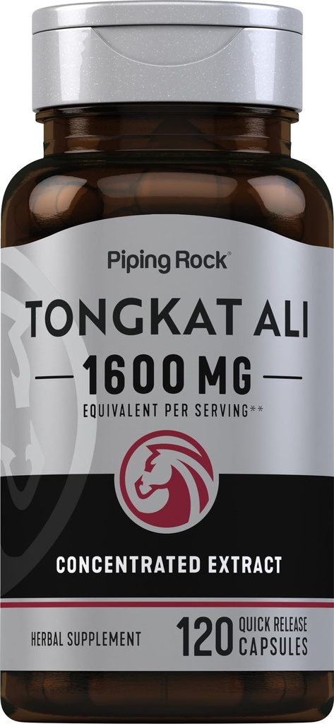 ピッピングロック トンカット アリ | 1600mg | 120カプセル | ロングジャックエキス | ハーブサプリメント | ノンGMO、グルテンフリー