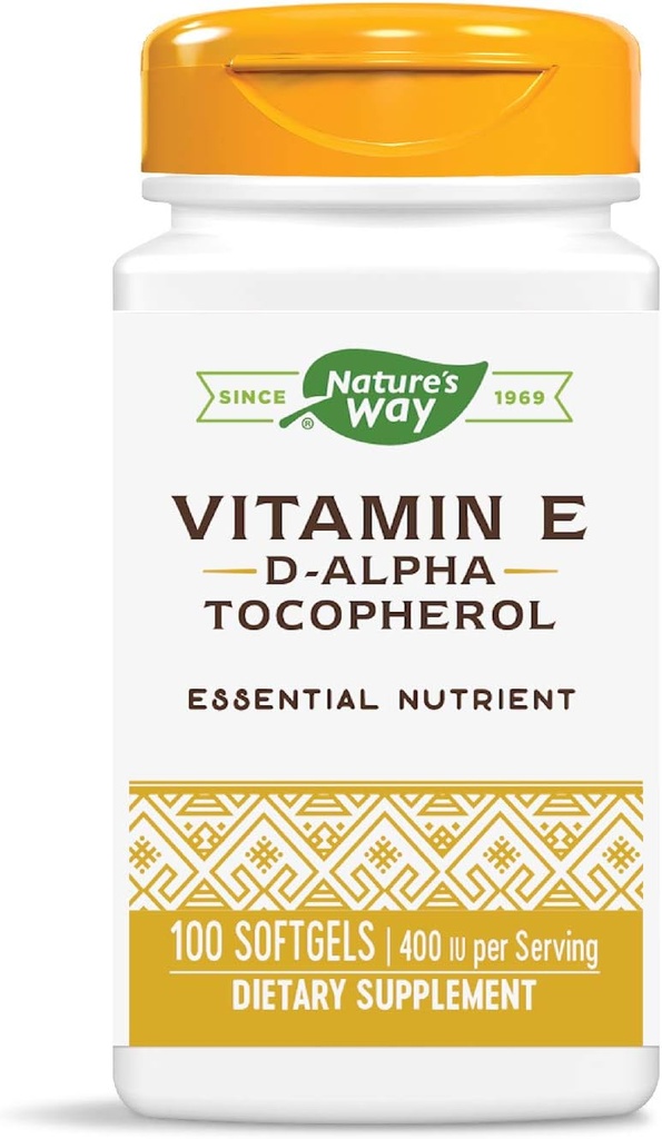 Nature's Way Vitamin E Dアルファトコフェロール - 268 mg /サービング - 抗酸化剤 - 心臓筋肉細胞のための必須栄養素* - グルテンフリー - 100 Softgels