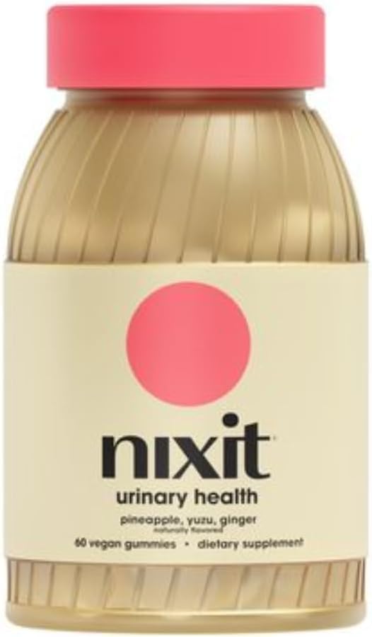 nixit Urinary Tract Health Gummies | 1,000mg D-Mannose | Yuzu & Ginger Flavor | Urinary & Bladder Support Supplement | Aids in Urinary Tract Support | Vegan, Non-GMO & Gluten-Free (60 Gummies)