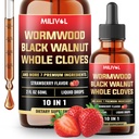 10in1 Wormwoodの液体はWormwood、黒いクルミ、全クローブ及び7と低下します - サポート消化器、免疫 - 2 Fl Oz - 60日